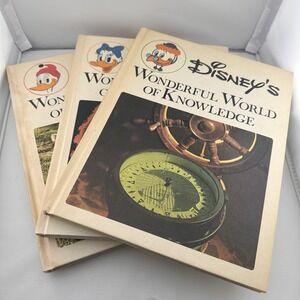 Vtg Disneys Wonderful World of Knowledge Encyclopedia Set 1-3 Childrens Books